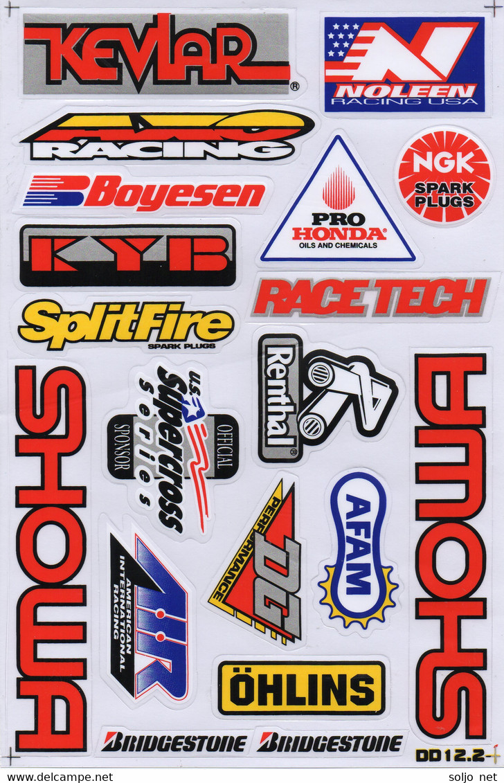 Sponsoren Sponsor Logo Racing Aufkleber / Sponsors Sticker Modellbau Model A4 1 Bogen 27x18 Cm ST429 - Strumenti & Vernici