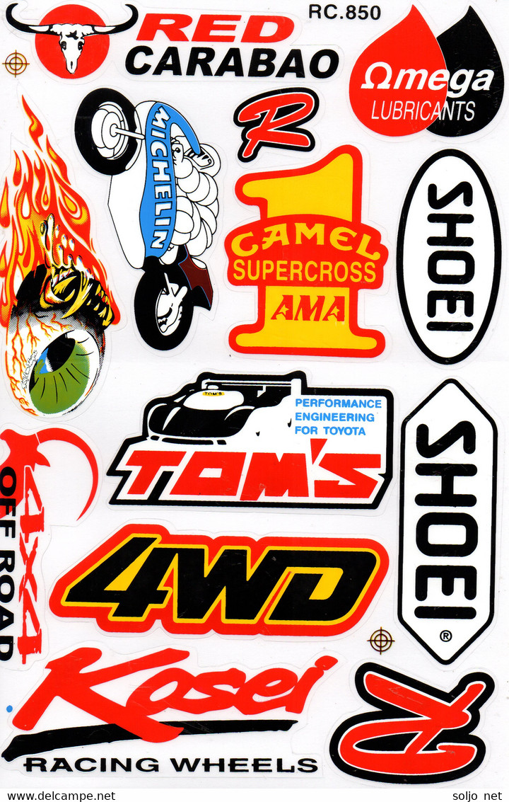 Sponsoren Sponsor Logo Racing Aufkleber / Sponsors Sticker Modellbau Model A4 1 Bogen 27x18 Cm ST538 - Modèles R/C