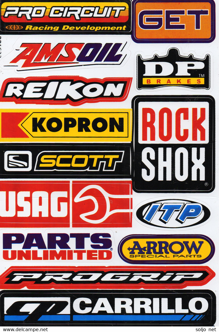 Sponsoren Sponsor Logo Racing Aufkleber / Sponsors Sticker Modellbau Model A4 1 Bogen 27x18 Cm ST541 - R/C Scale Models