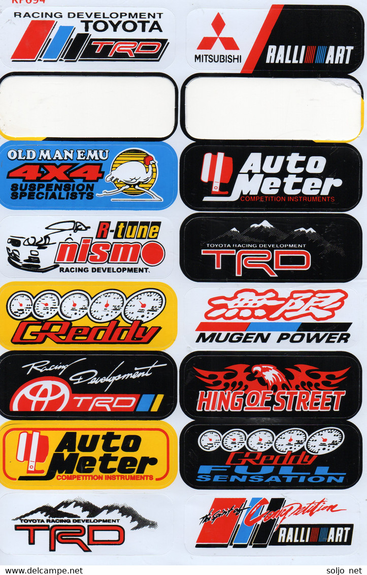 Sponsoren Sponsor Logo Racing Aufkleber / Sponsors Sticker Modellbau Model A4 1 Bogen 27x18 Cm ST545 - R/C Modelle (ferngesteuert)