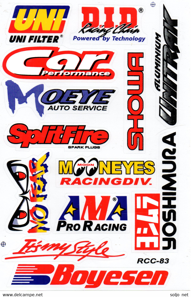 Sponsoren Sponsor Logo Racing Aufkleber / Sponsors Sticker Modellbau Model A4 1 Bogen 27x18 Cm ST551 - Modèles R/C