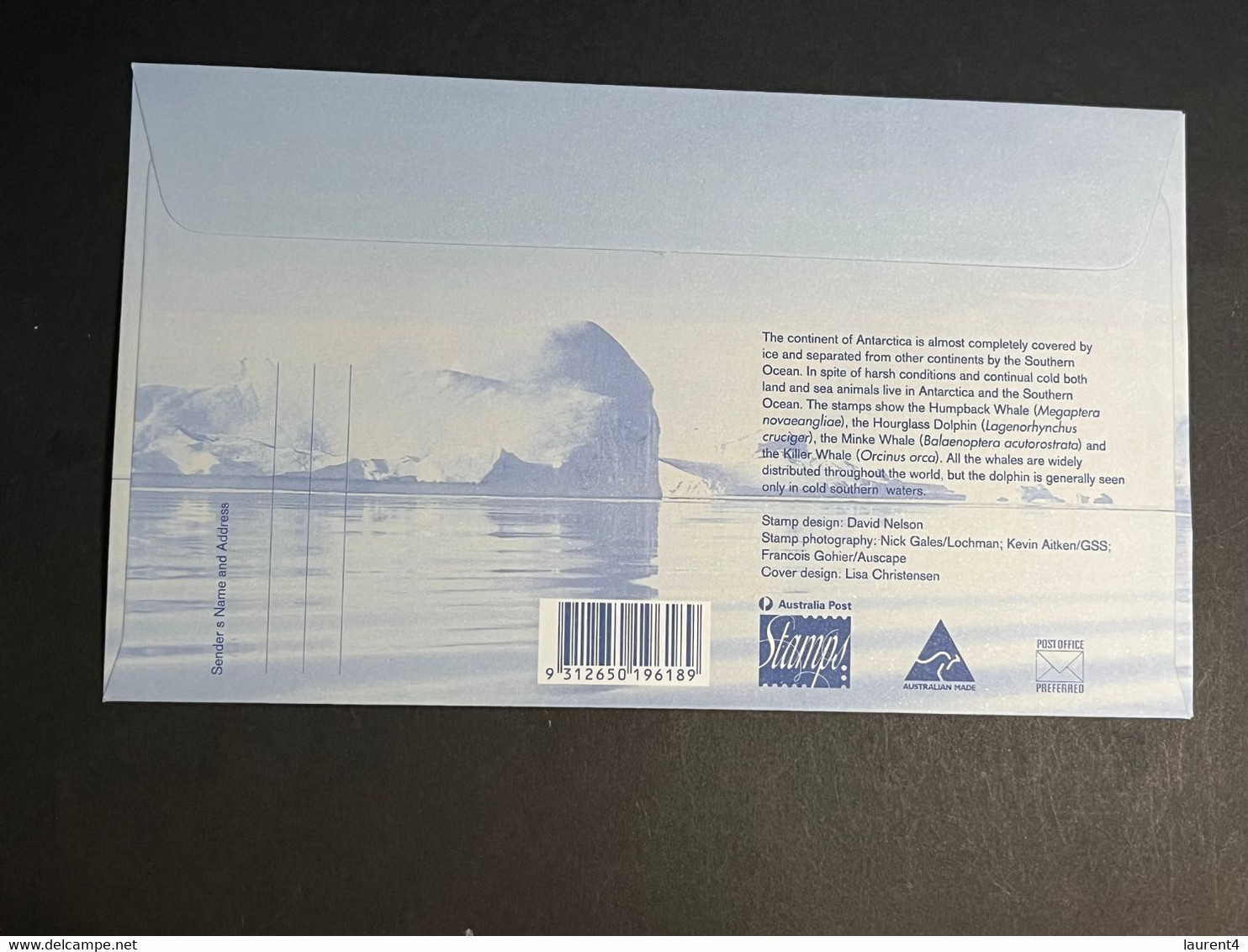 (4 Oø 9) Australia FDC - 4+1 Covers - 1996 - Australian Antarctic Whales & Dolphins (4 AAT Bases + 1 M/s) - FDC