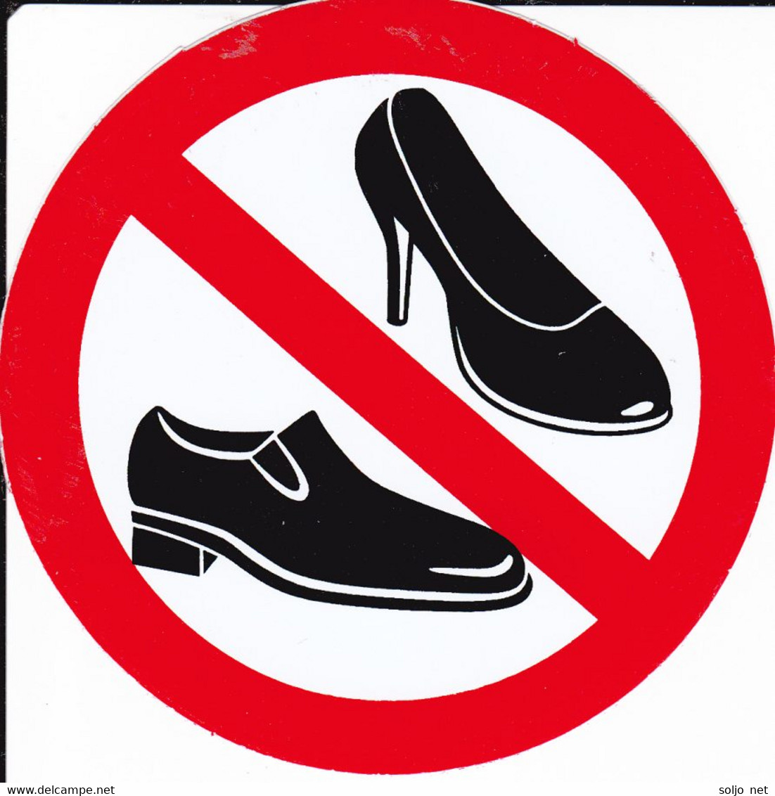 Verboten - Schuhe Rund 6 Cm Aufkleber - Forbidden - Shoes Sticker Round ST407 - Scrapbooking