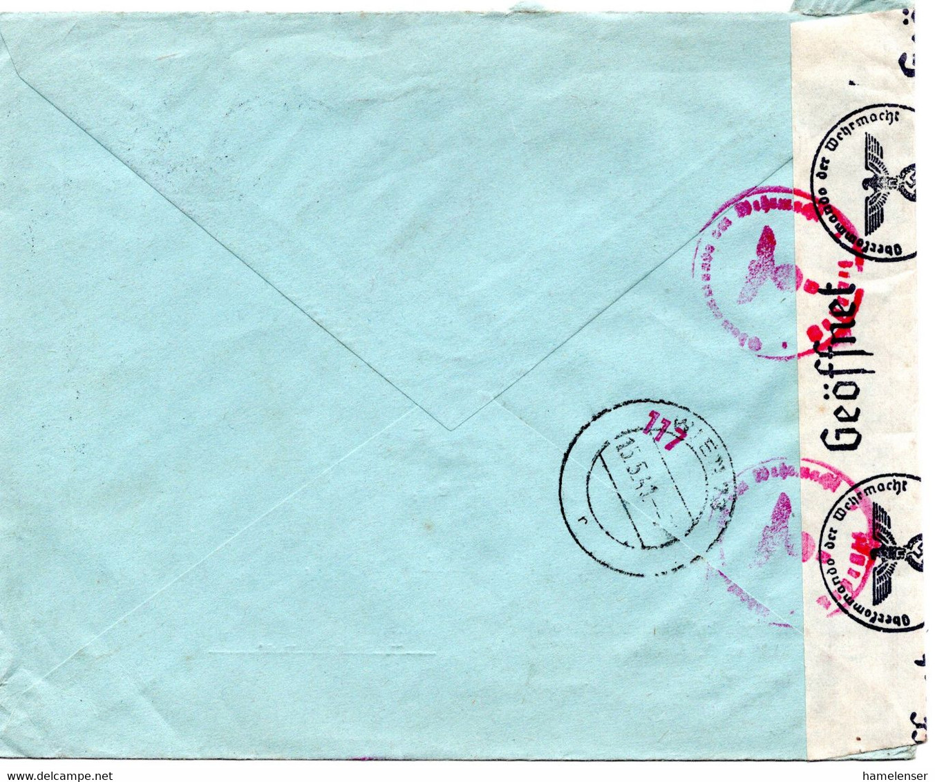 64103 - Niederlande - 1941 - 12,5c Aufdruck MiF A EilBf M Dt Zensur AMSTERDAM -> WIEN - Covers & Documents