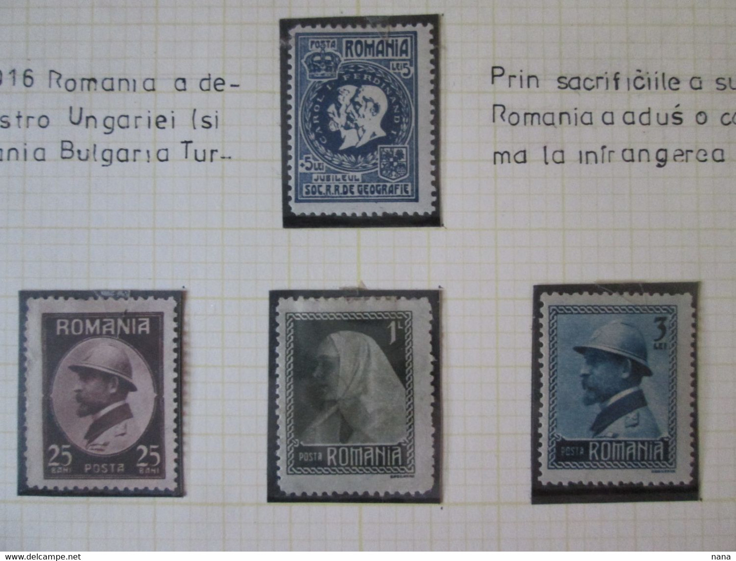 Roumanie Feuille 4 Timbre D'exposition:Participation A La Premiere Guerre/Romania Sheet Of 4 Stamps Participation WWI - Sammlungen