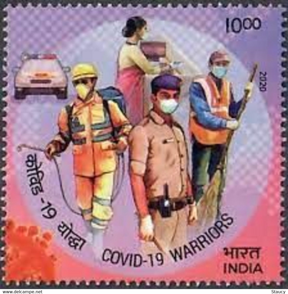 INDIA 2020 Salute To Pandemic / Covid-19 Warriors Rs.10.00 1v STAMP MNH As Per Scan - First Aid