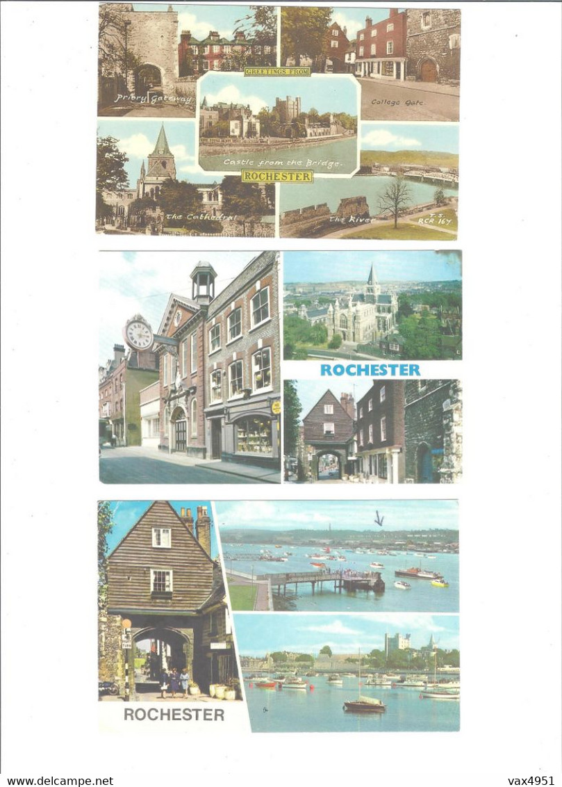 ANGLETERRE    ENGLAND ROCHESTER  LOT DE 3 CARTES             ***  A SAISIR  **** - Rochester