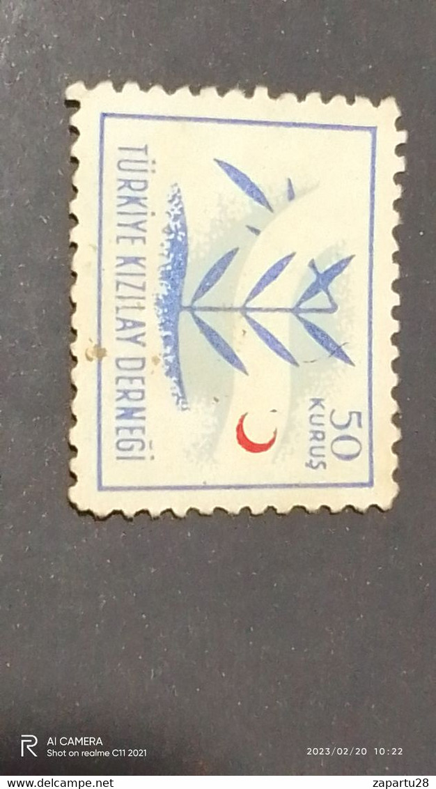 TÜRKEY--YARDIM PULLARI-1950- 60-  KIZILAY DERNEĞİ  50K (*) - Timbres De Bienfaisance