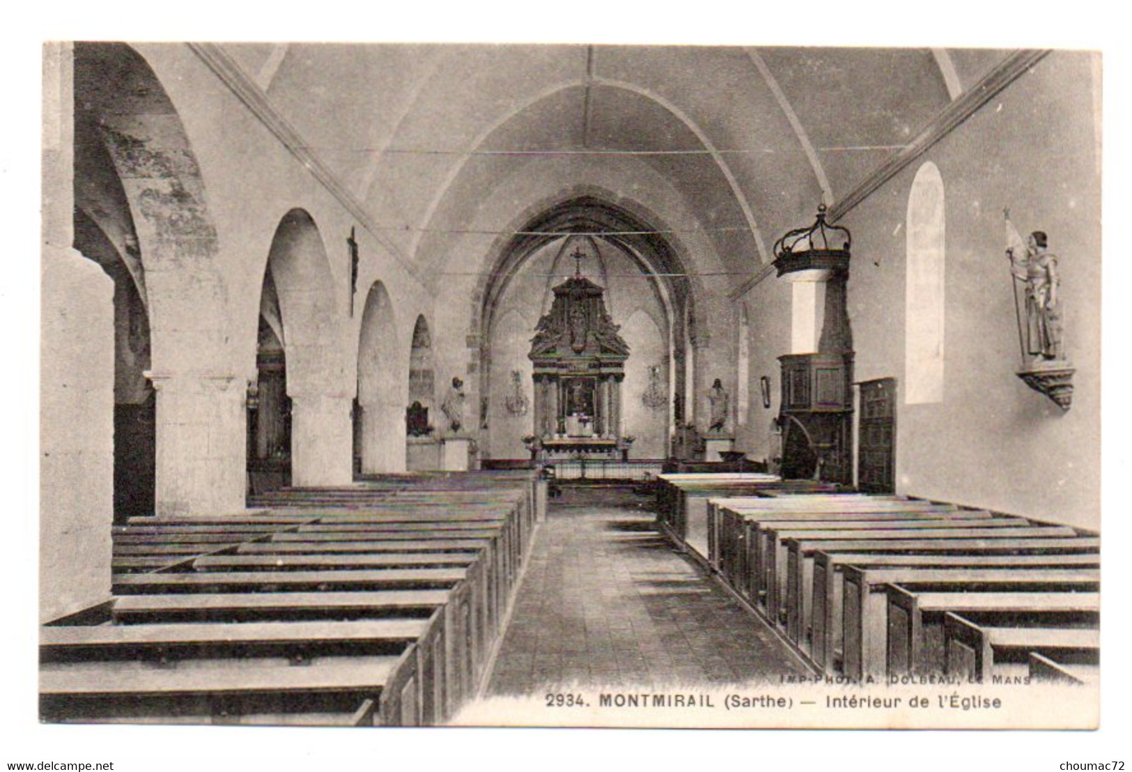 (72) 2640, Montmirail, Dolbeau 2934, Intérieur De L'Eglise - Montmirail