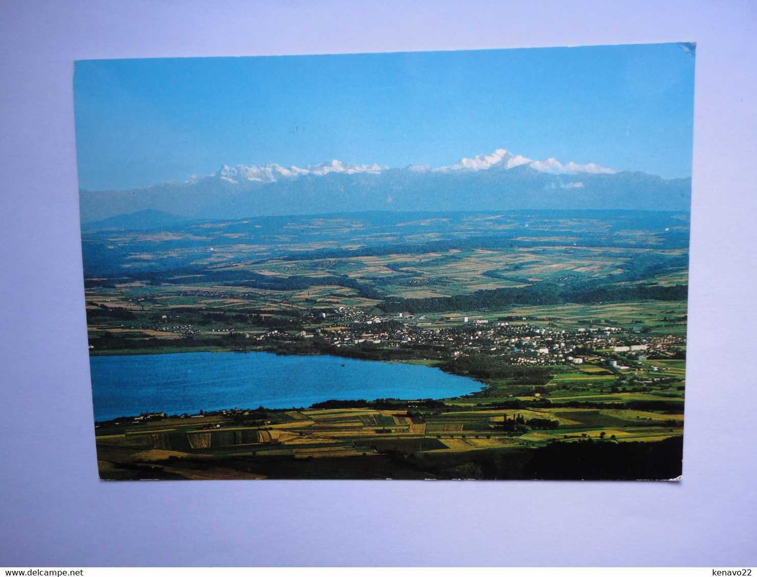 Suisse , Yverdon , Le Lac De Neuchâtel , Les Dents Du Midi Et Le Mont Blanc Vus De Mauborget "" Beau Timbre "" - Mauborget