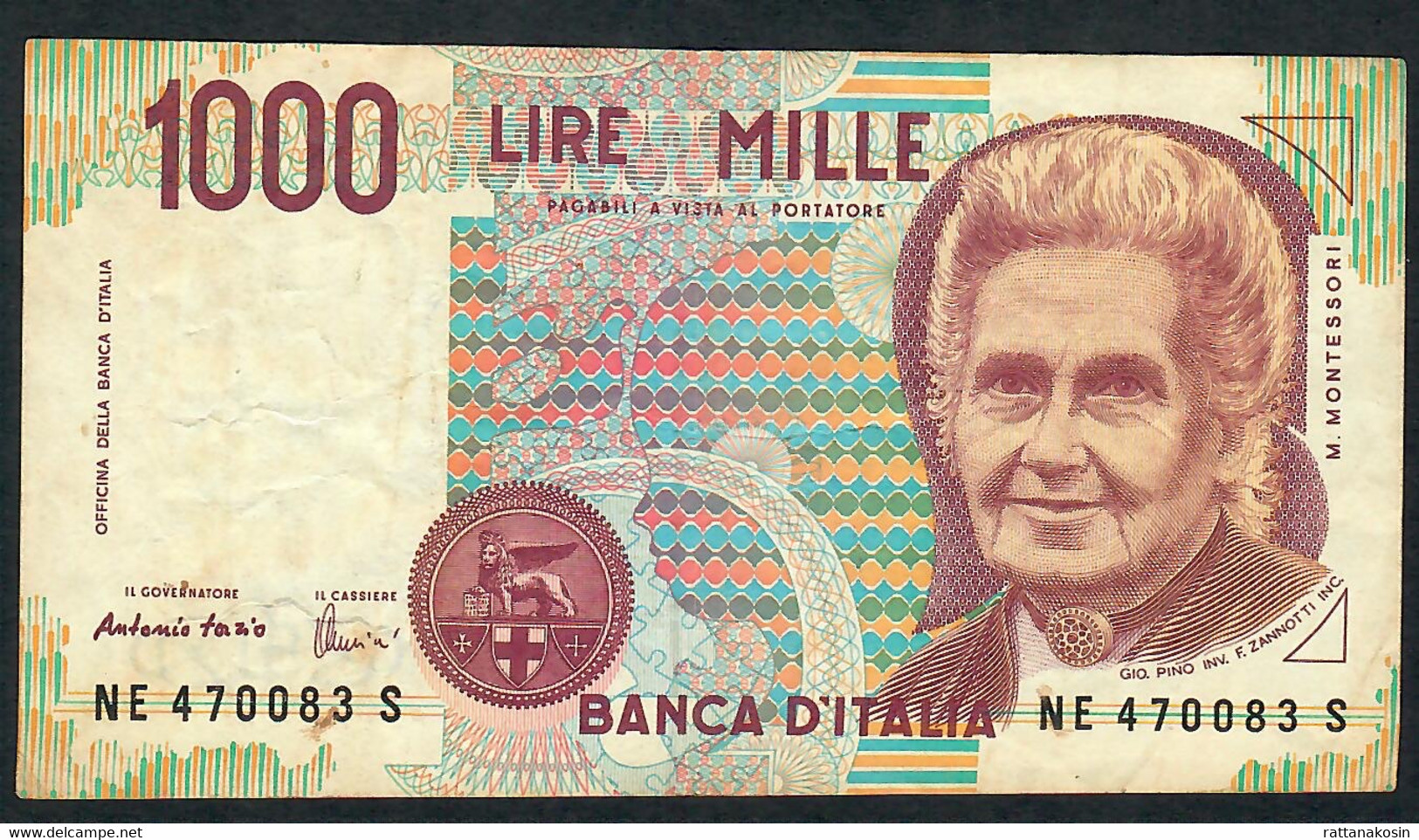 ITALY P114c 1000 LIRE 1990 #NE/C     VF - 1.000 Lire