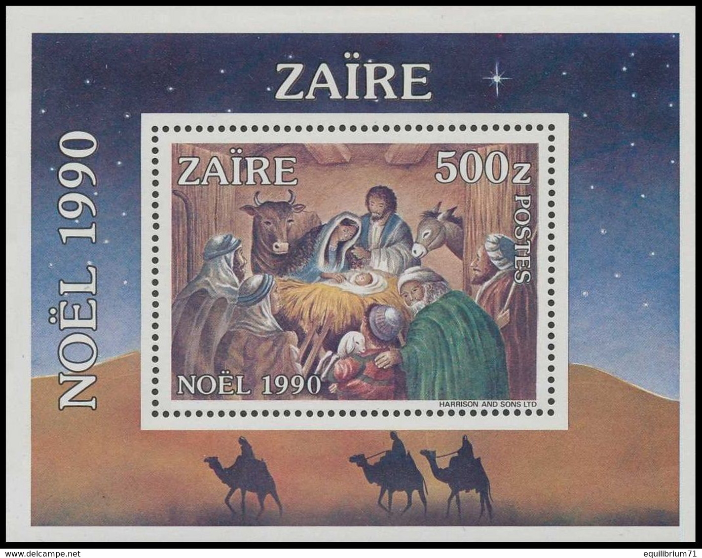 BL68**(1419) - Noël / Kerstmis / Weihnachten / Christmas - 1990 - ZAÏRE - Schilderijen