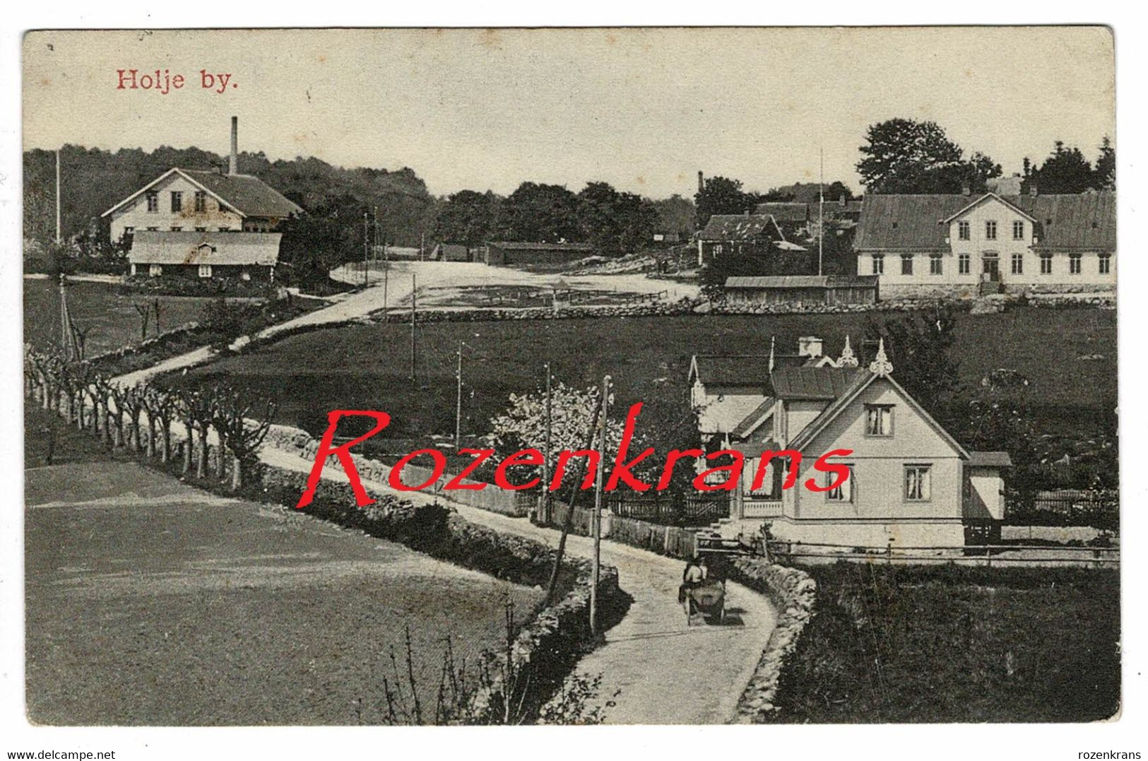 Rare Old Postcard HOLJE BY Sweden Sverige Zweden Suède Schweden CPA Stamp Timbre Port Tax Obliteration Te Betalen - Steuermarken