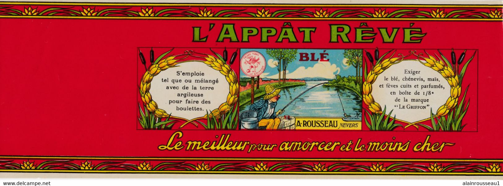 Affichette  "l'Appât Rêvé" - Pesca