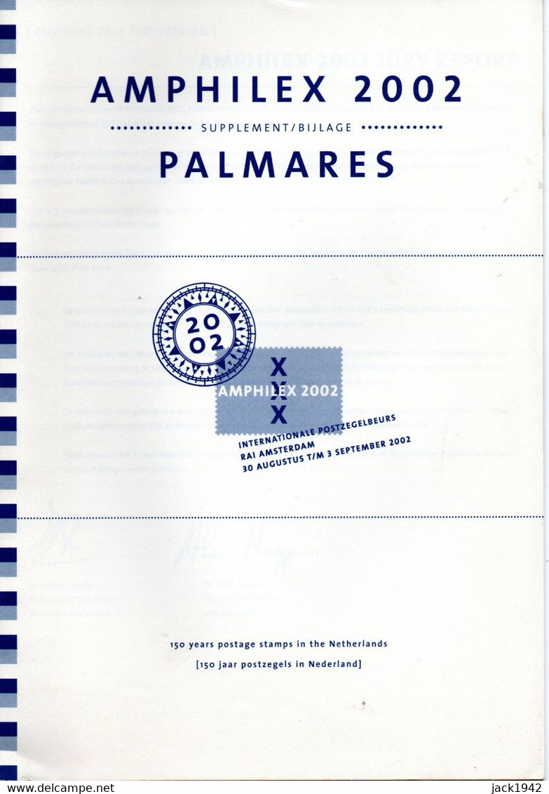 Pays-Bas - Catalogue De L'exposition AMPHILEX 2002 à Amsterdam + Palmarès Et Supplément - Mostre Filateliche