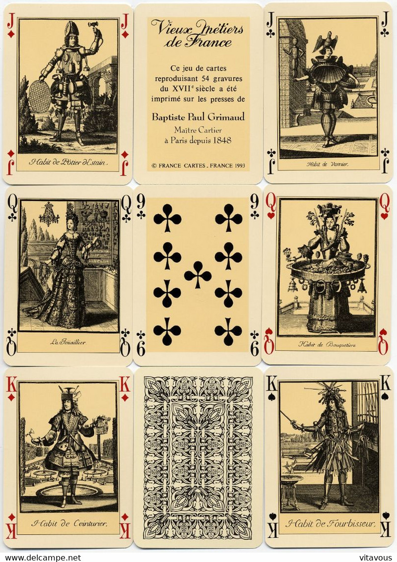 Jeu De 54 Cartes Vieux Métiers De France Luxe - 54 Cards