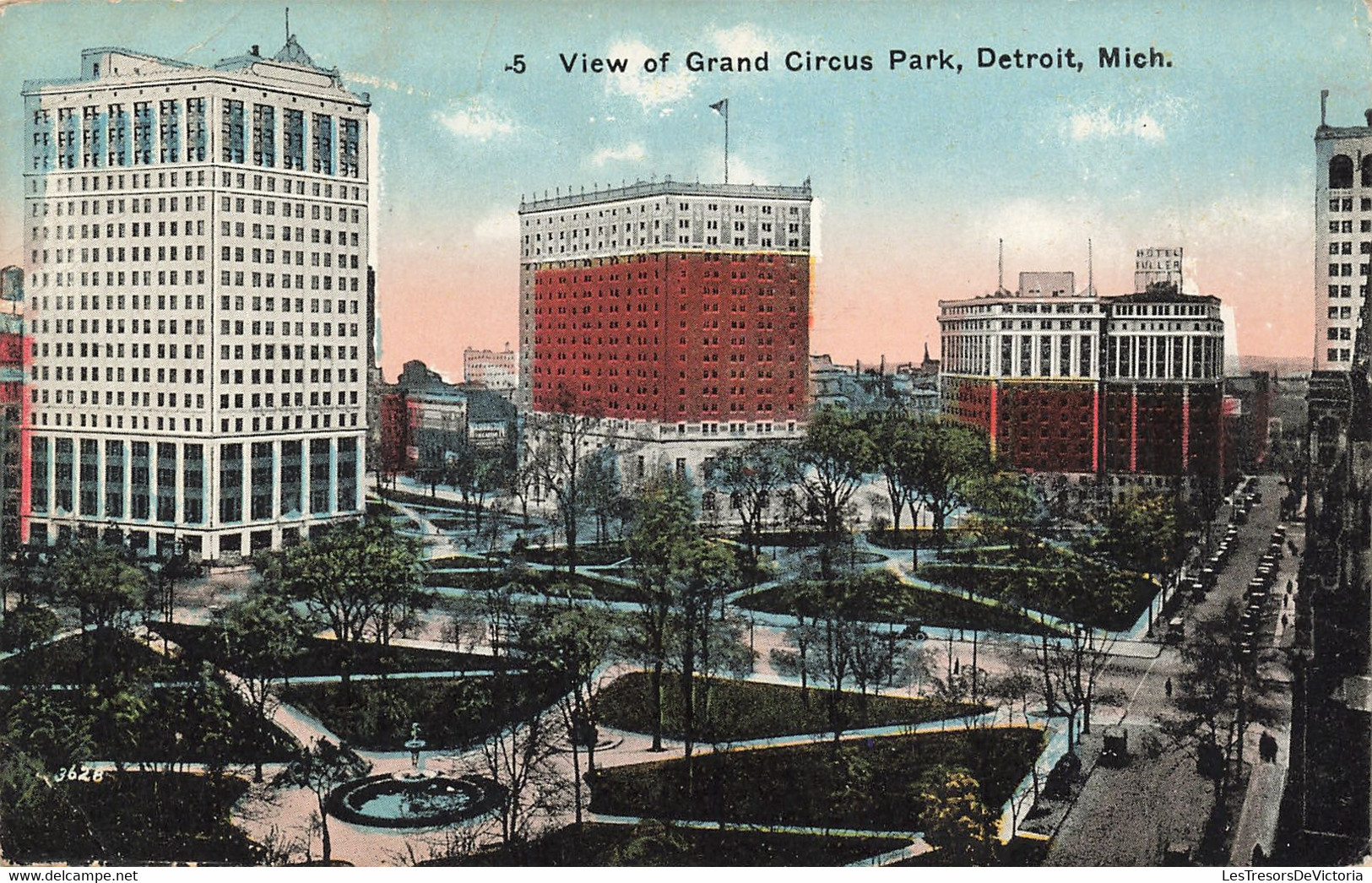 Usa - Detroit - View Of Grand Circus Park - Edit. United News Co - Colorisé - Carte Postale Ancienne - Detroit
