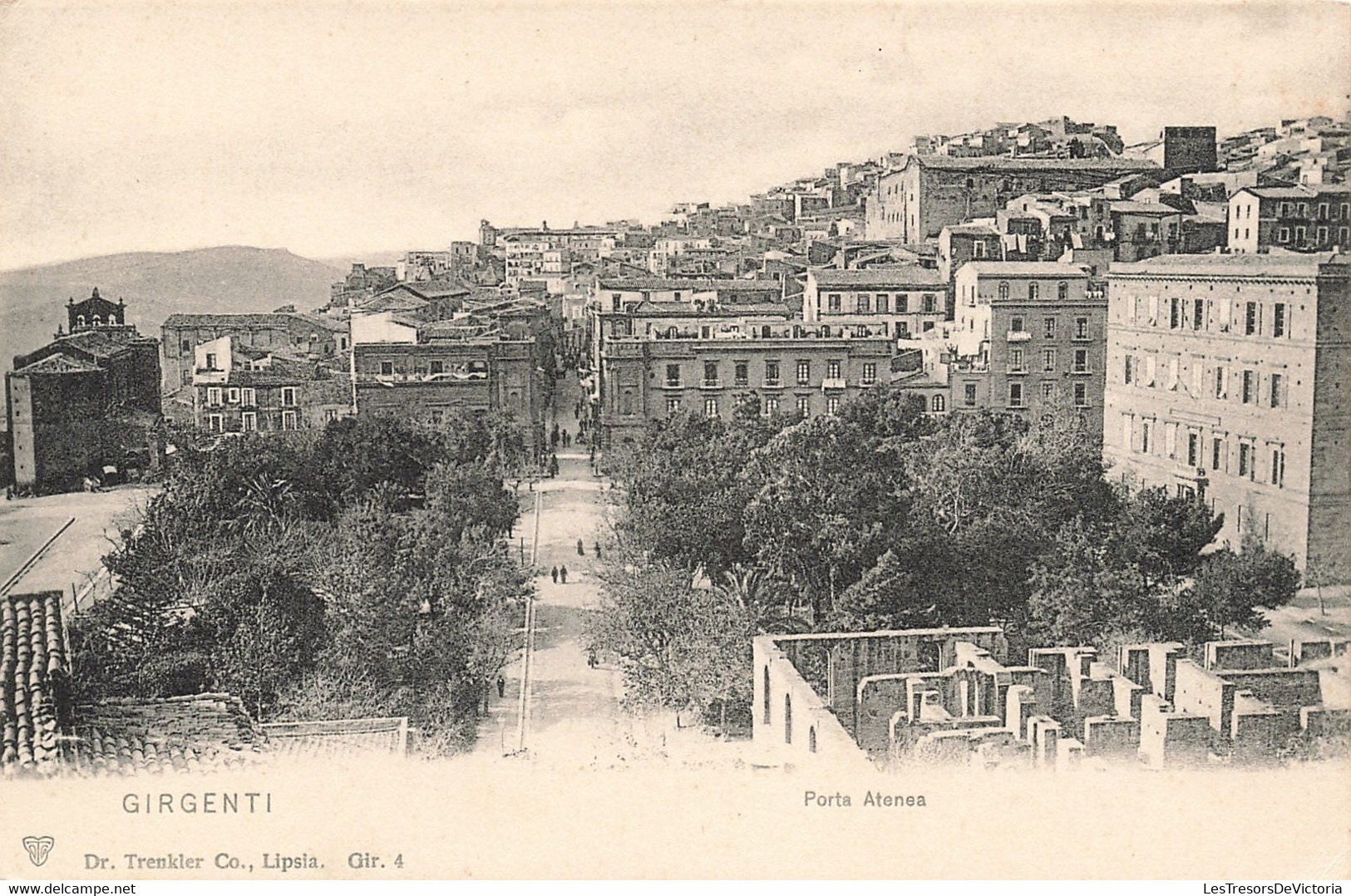 Italie - Sicile - Girgenti - Porta Atenea - Edit. Trenkler - Précurseur - Panorama -  Carte Postale Ancienne - Agrigento