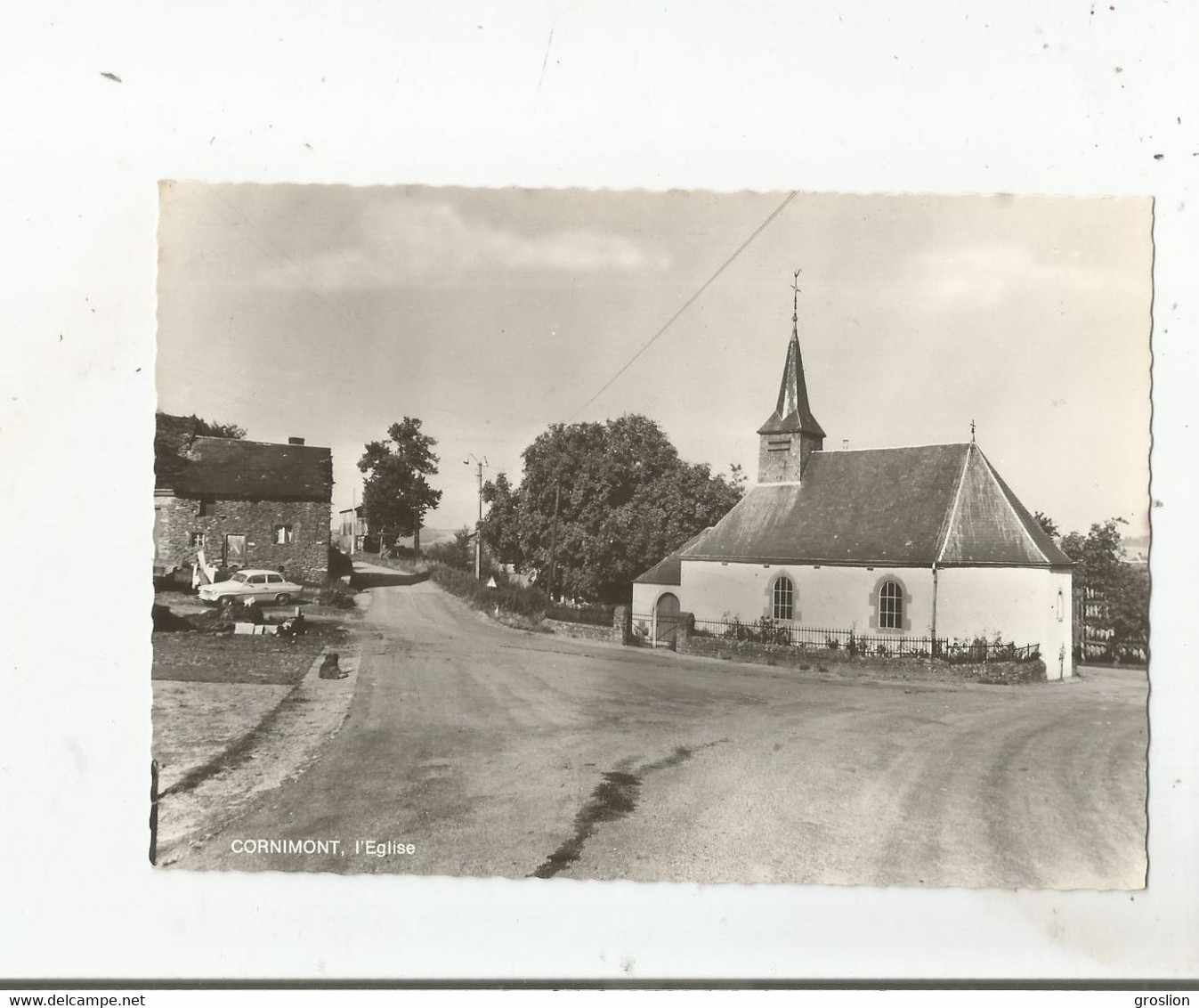 CORNIMONT 470 CARTE PHOTO EGLISE (AUTO GAREE) - Bievre