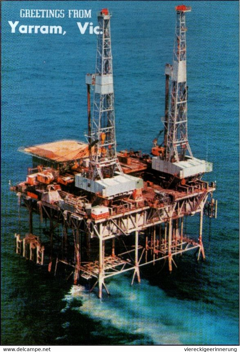 ! Modern Postcard Yarram, Victoria, Gas Drilling Platform, Petroleum, Australia - Other & Unclassified