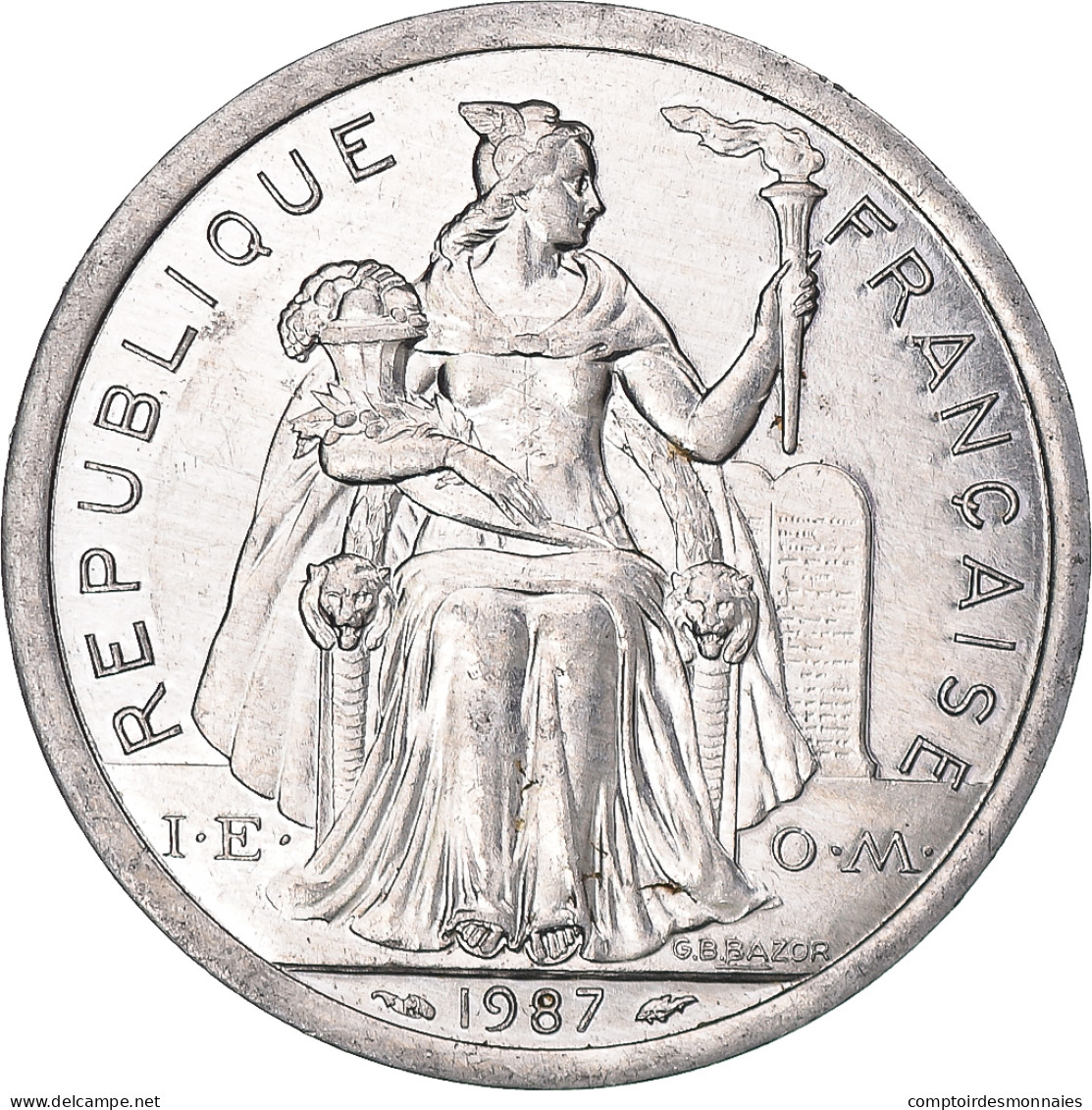 Monnaie, Nouvelle-Calédonie, 2 Francs, 1987, Paris, SPL, Aluminium, KM:14 - Nouvelle-Calédonie