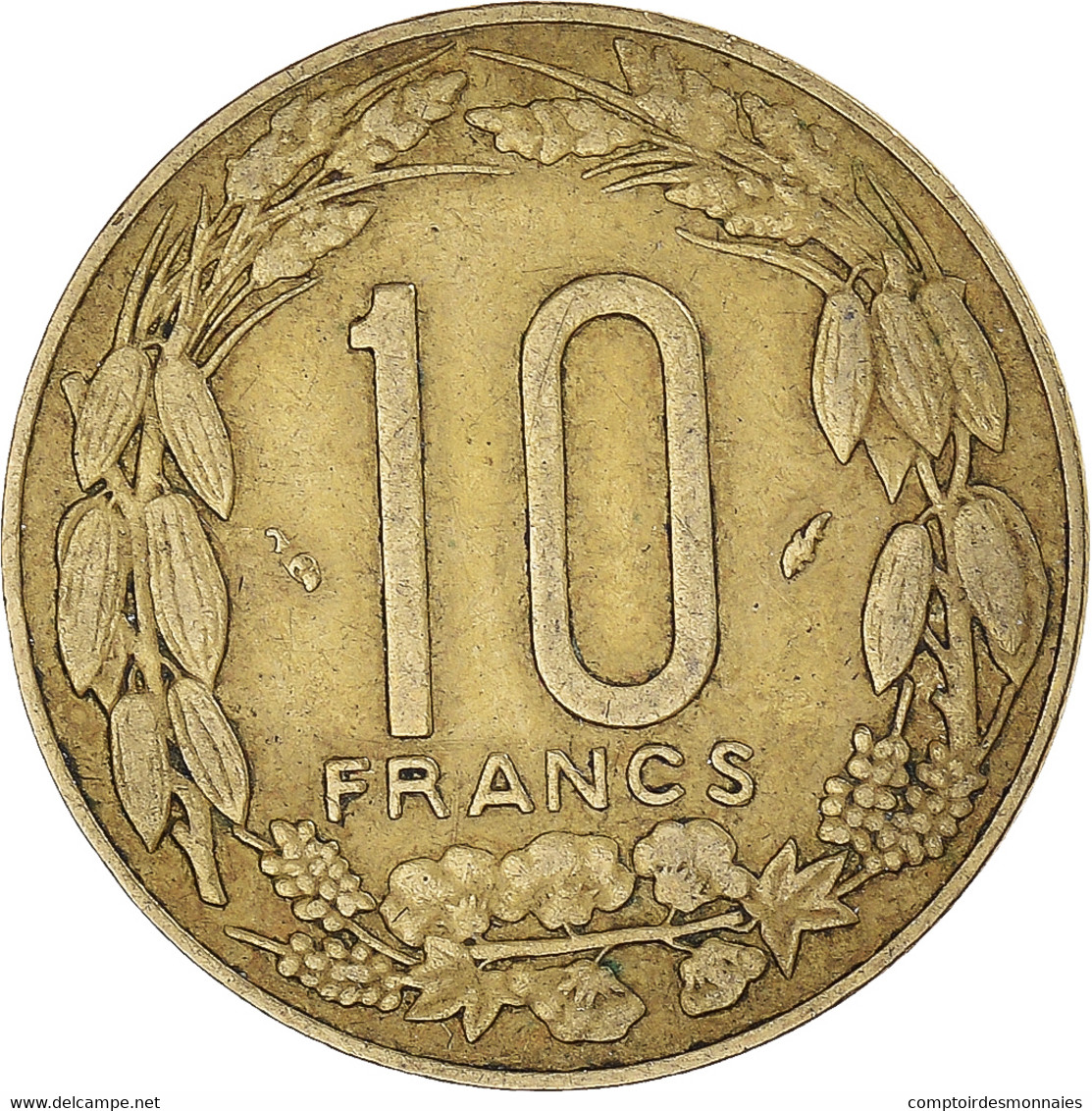 Monnaie, États De L'Afrique Centrale, 10 Francs, 1975, Paris, TTB - Repubblica Centroafricana