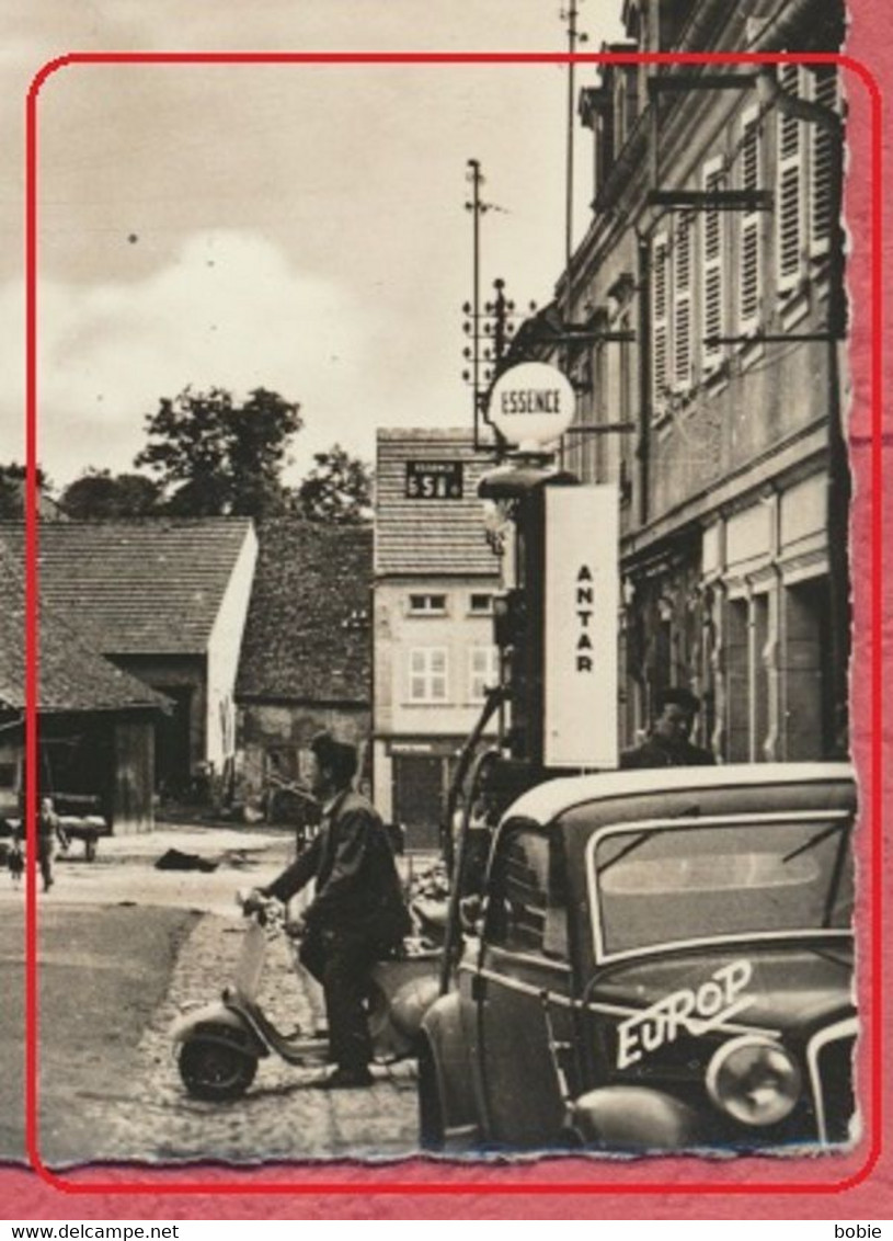 Drulingen - Bas-Rhin Alsace : Mairie Ecole _ Thème Station Service - Pompe à Essence ANTAR - CPSM Edit. Europe. - Drulingen