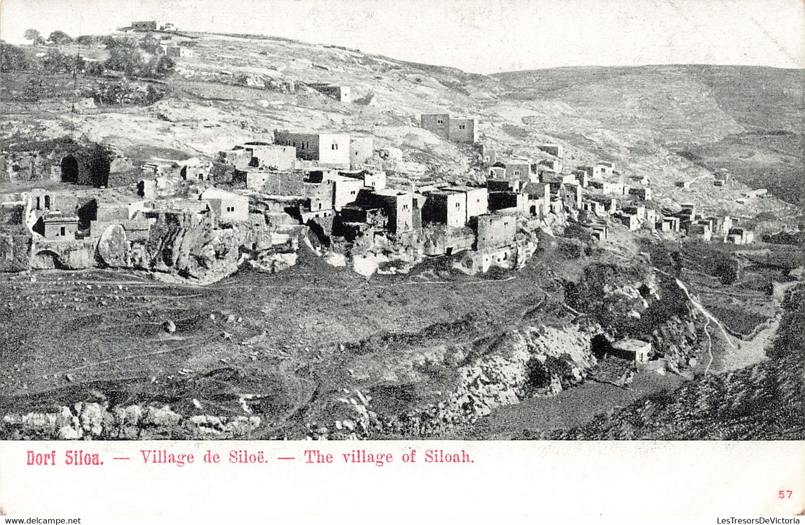 Jordanie - Dorf Siloa - Village De Siloé - Précurseur - Panorama -  Carte Postale Ancienne - Jordanien