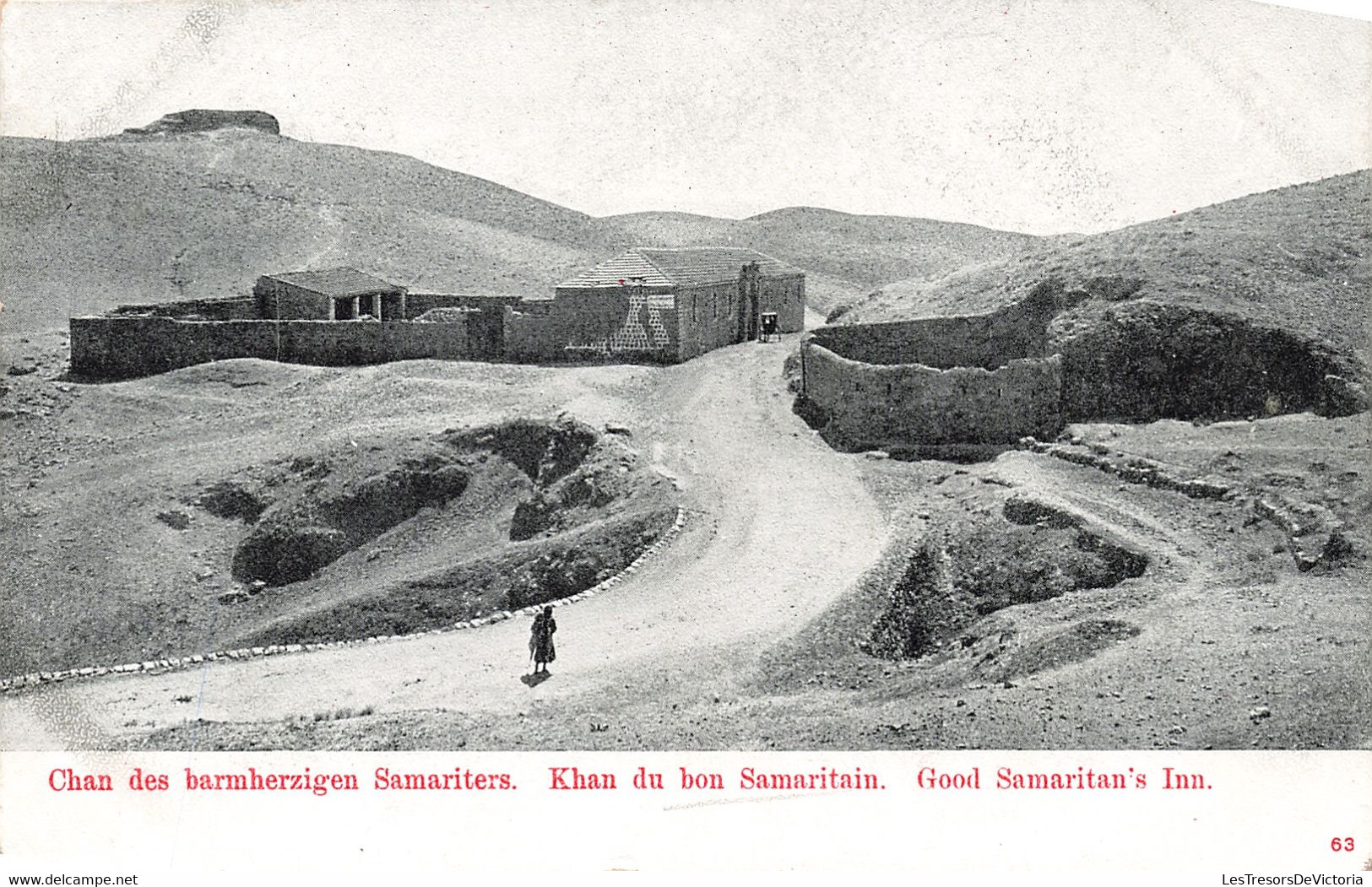 Palestine - Khan Du Bon Samaritain - Précurseur - Animé -  Carte Postale Ancienne - Palästina