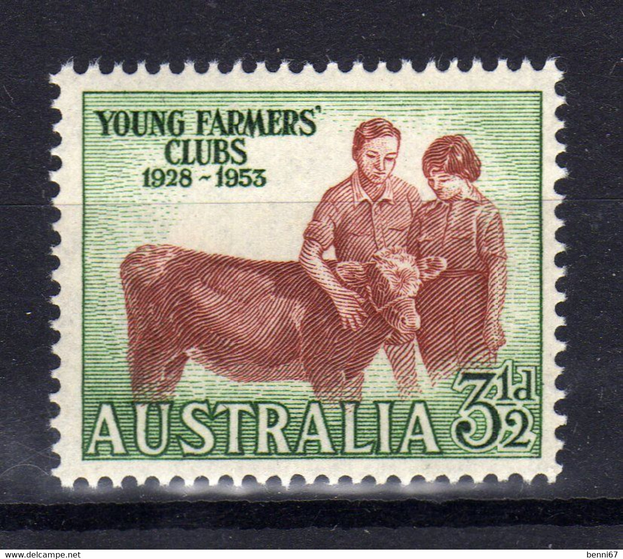 AUSTRALIE Australia 1953 Vache Fermiers Yv 202 MNH ** - Ungebraucht