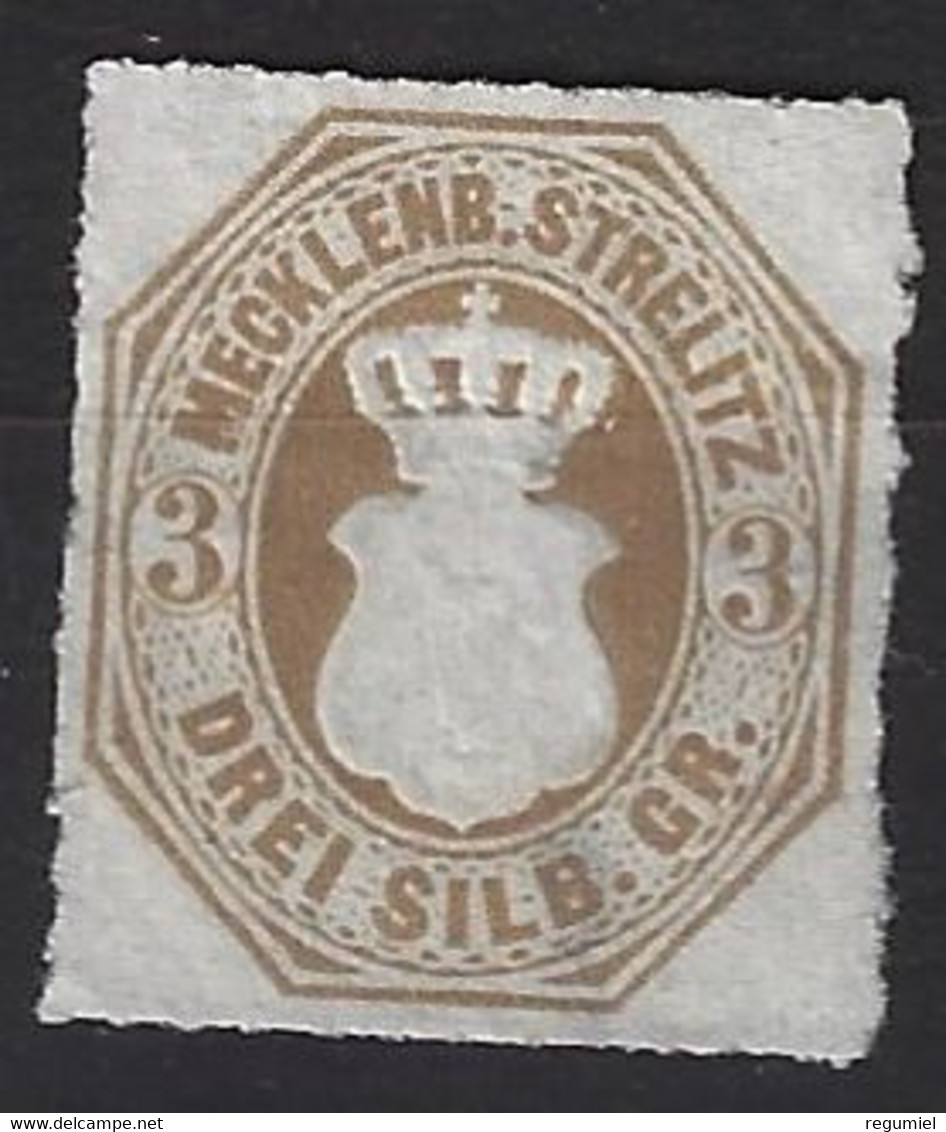 Mecklembourg Strelitz  6 (*) Sin Goma. 1864 - Mecklenbourg-Schwerin