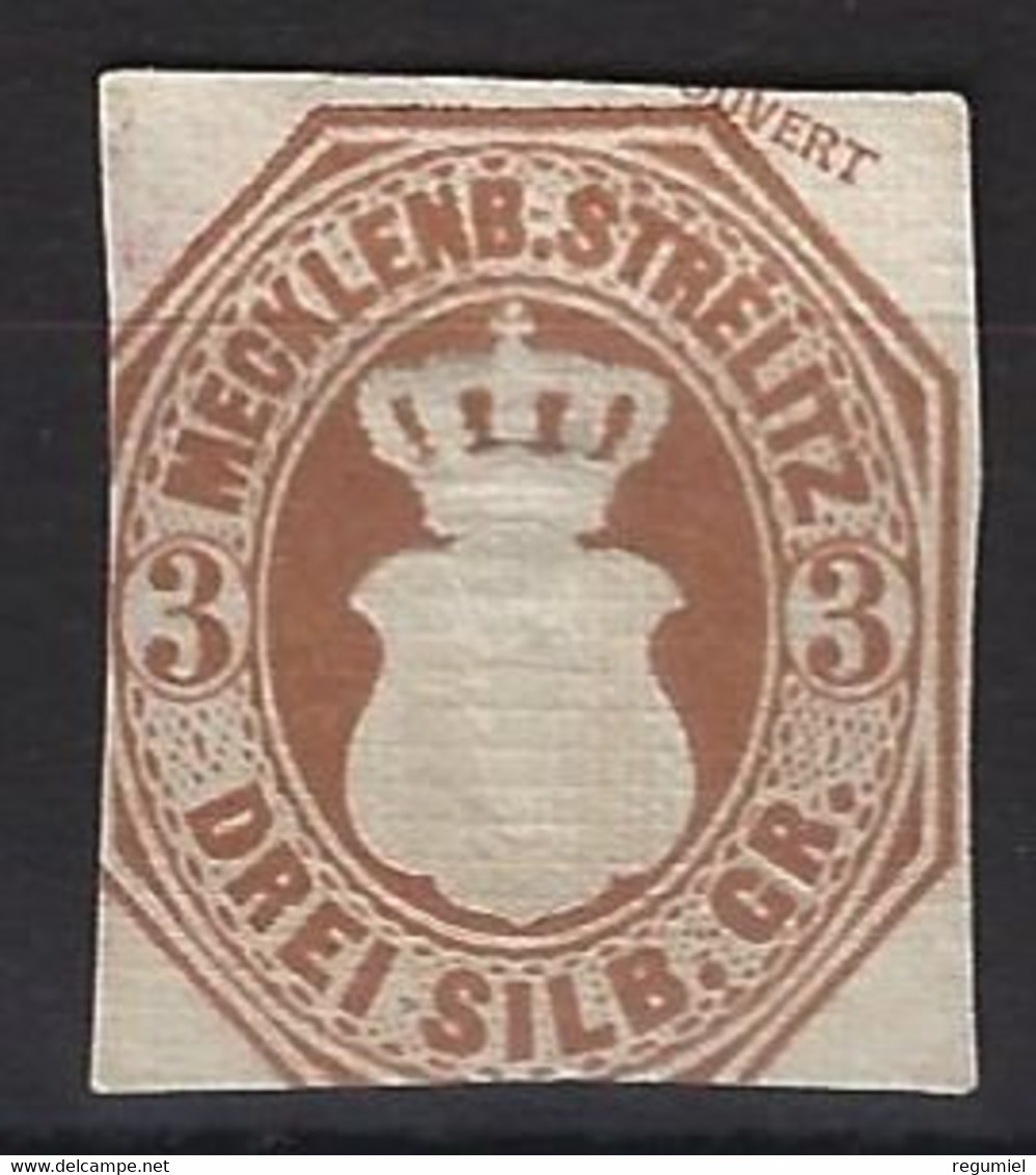 Mecklembourg Strelitz Entero Postal 6 (*) Sin Goma. 1864 - Mecklenburg-Schwerin