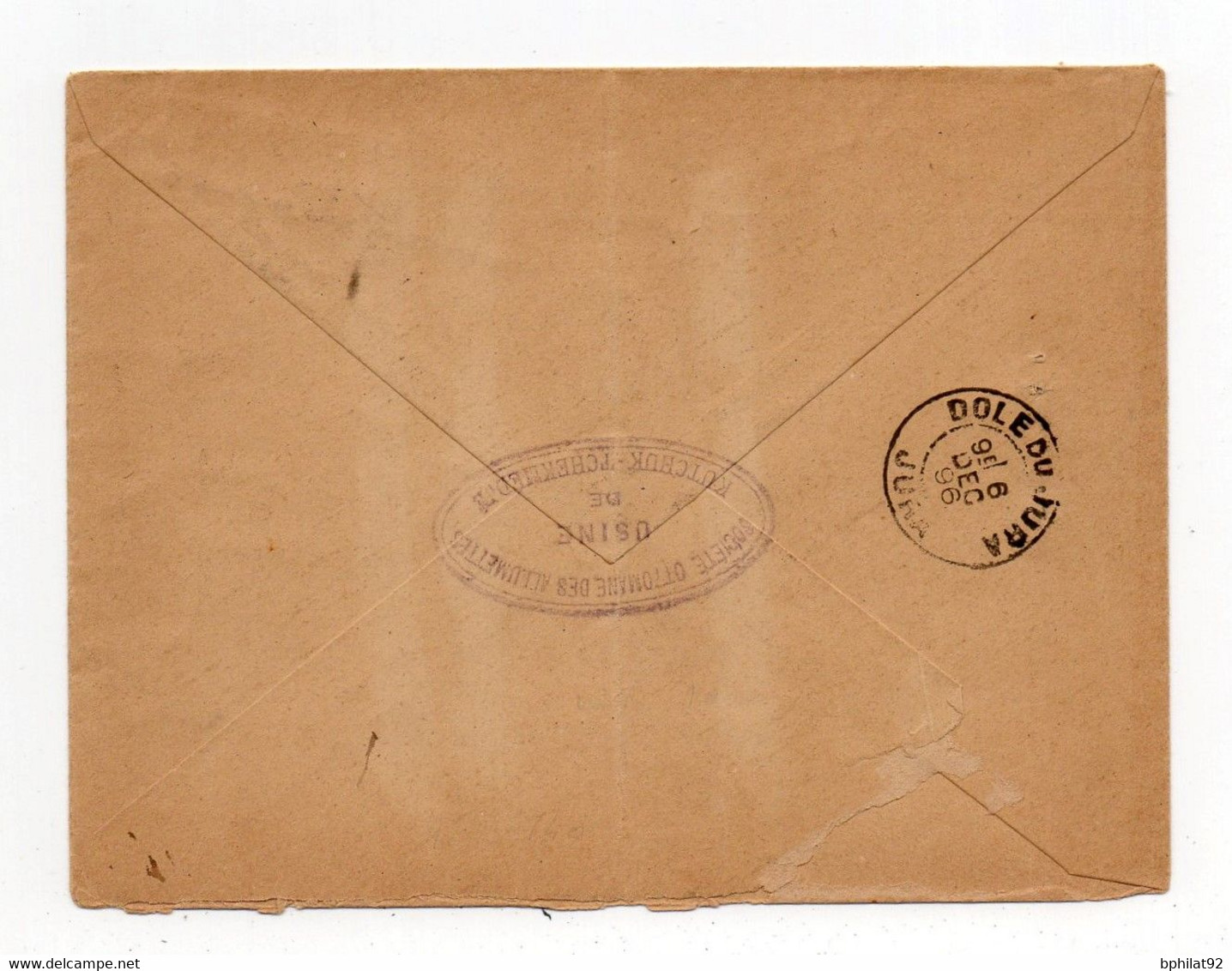 !!!  LETTRE RECOMMANDEE DE CONSTANTINOPLE DE 1896 POUR DOLE - Briefe U. Dokumente