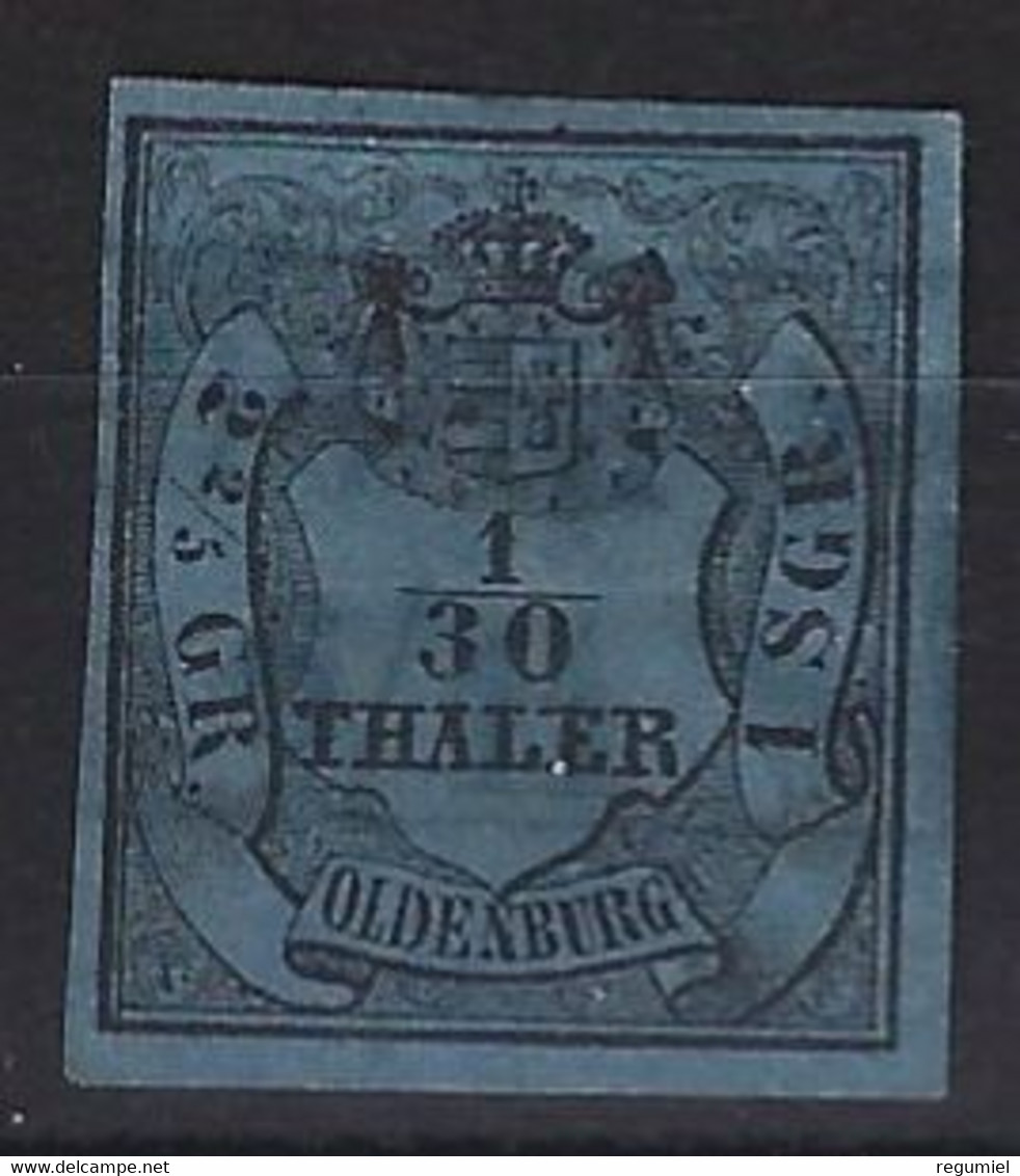Oldenbourg  2 (o) Usado. 1852 - Oldenbourg