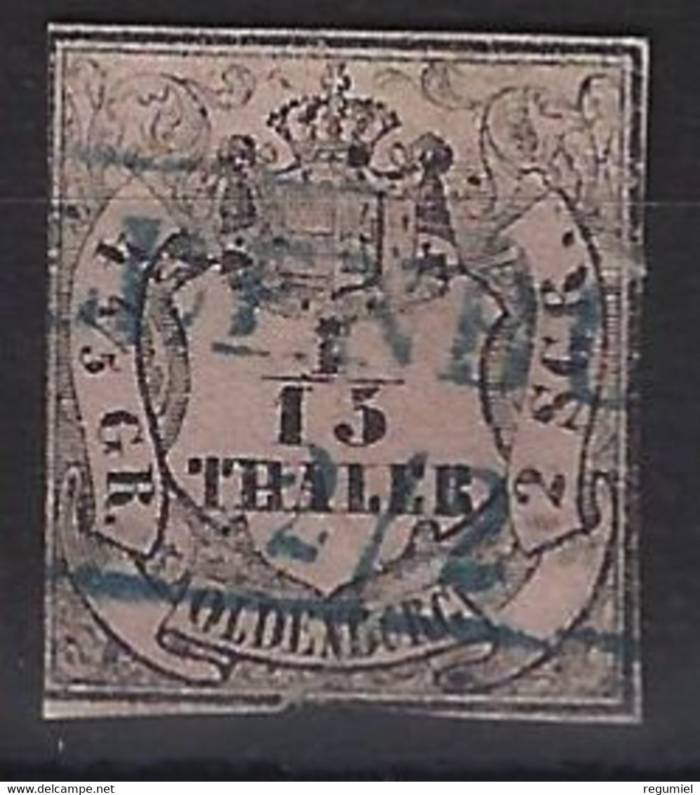 Oldenbourg  3 (o) Usado. 1852 - Oldenbourg