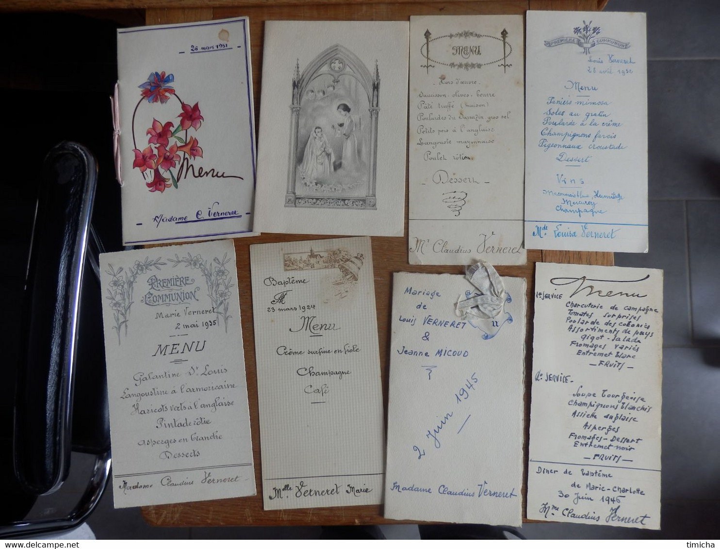 Lot De 8 Menus - Menus