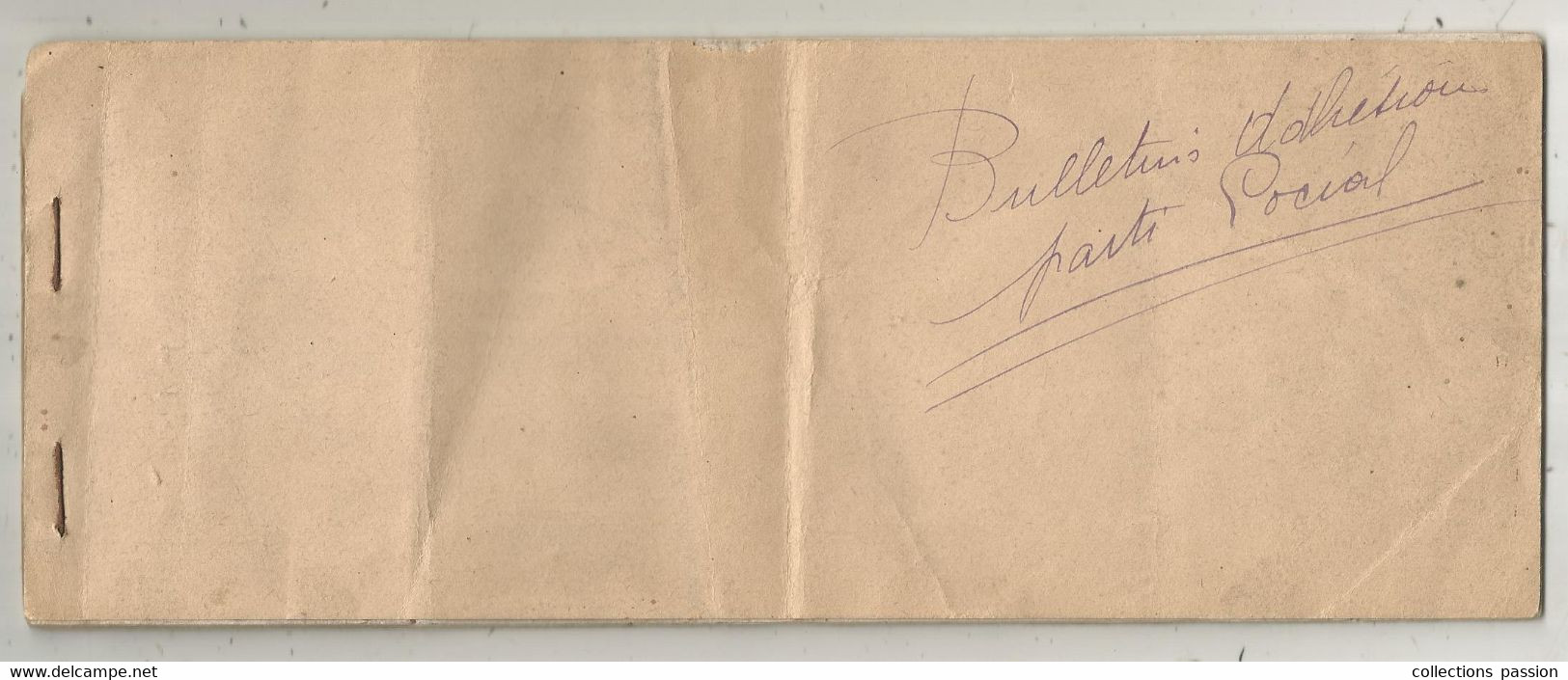 Bulletin D'adhésion Au PARTI SOCIAL FRANCAIS, Reste 6 Vierges, 1937, 3 Scans ,frais Fr 3.35e - Lidmaatschapskaarten