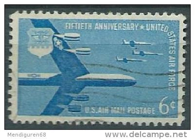 VERINIGTE STAATEN ETATS UNIS USA 1957 AIRMAIL Air FORCE  1957  6c USED  SC C49 MI 717 SG PA48 YT A1097 - 2a. 1941-1960 Used