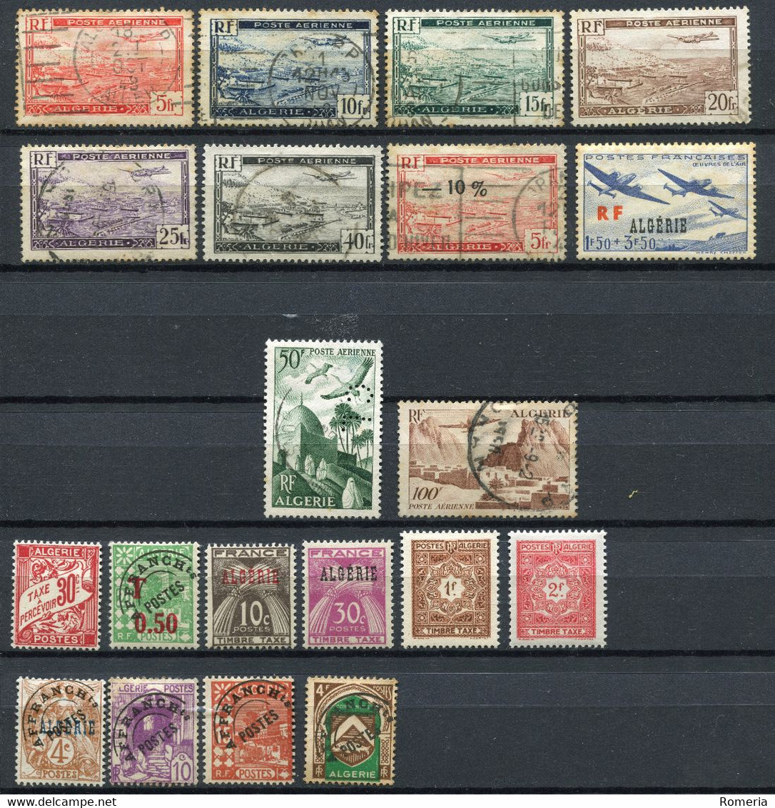 Algérie - 1924 -> 1957 - Lot TImbres Poste Aérienne, Taxes Et Préiblitérés - Oblitérés Ou * TC Nºs Dans Description - Airmail