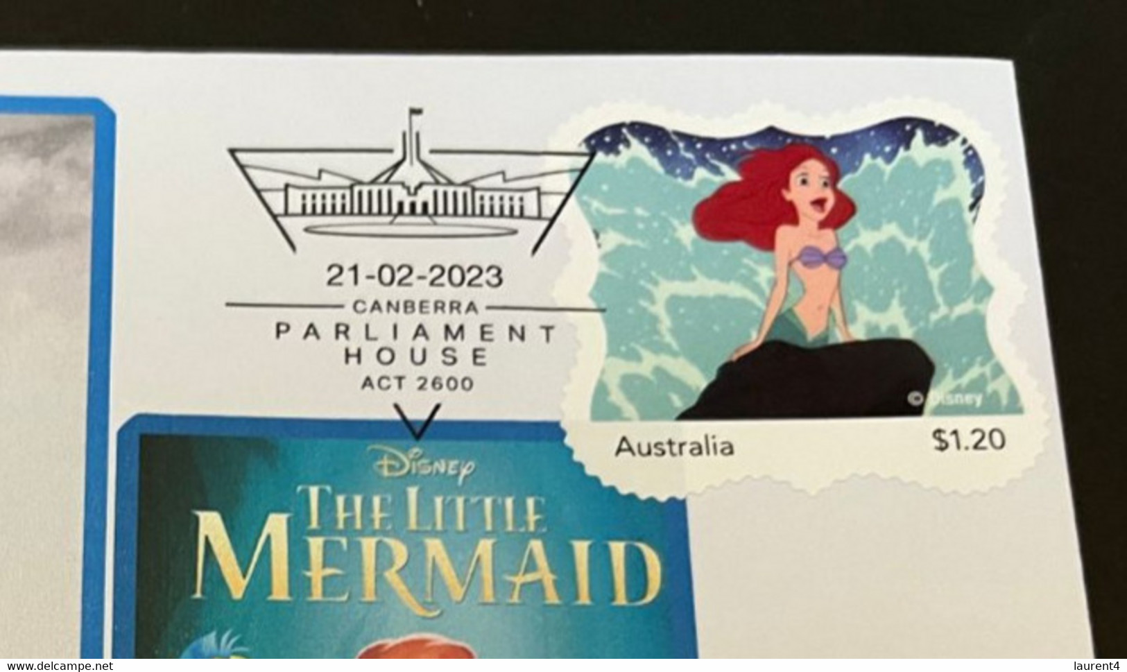 (folder 21-2-2023) Australia Post 2023 - Disney The Little Mermaid Cover (for New Presentation Pack Released 21-2-2023) - Presentation Packs