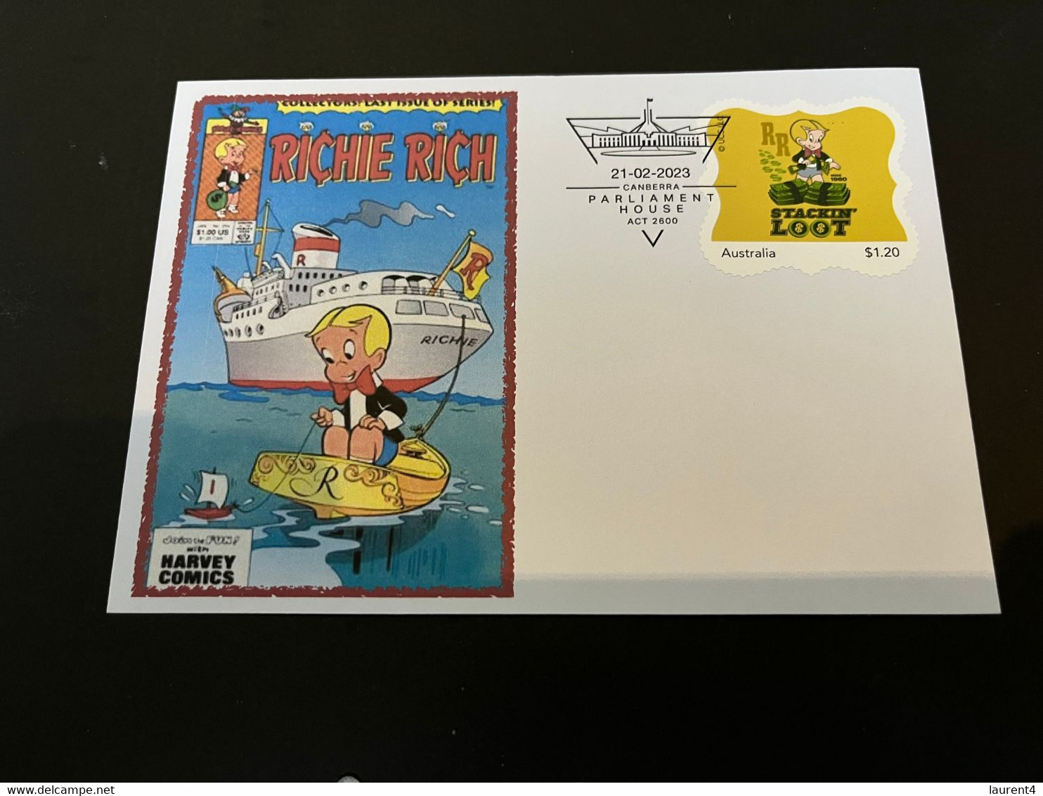 (folder 21-2-2023) Australia Post 2023 - Richie Rich Cover (for New Presentation Pack Released 21-2-2023) - Presentation Packs