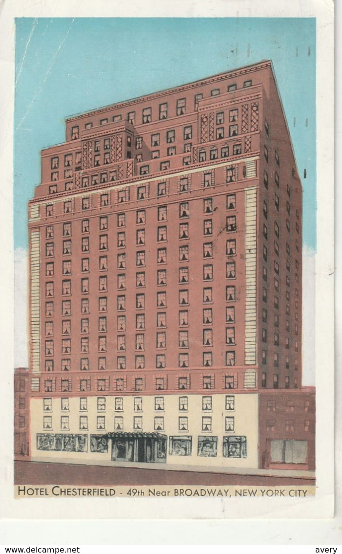 New York City Hotel Chesterfield 49th Near BroadwayCentrally Located One Block From Radio City And Shopping District - Bar, Alberghi & Ristoranti