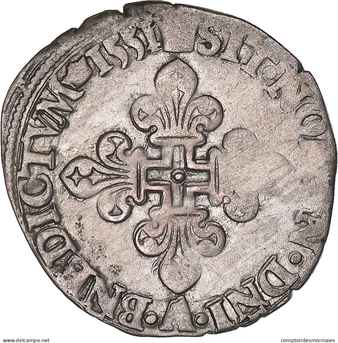 Monnaie, France, Henri II, Sol Parisis, 1551, Paris, TB+, Billon, Duplessy:995 - 1547-1559 Henry II