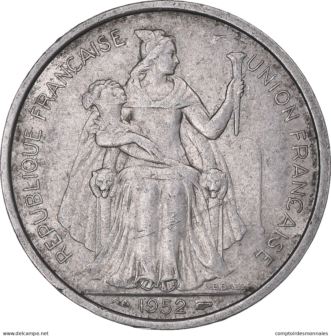 Monnaie, Nouvelle-Calédonie, 5 Francs, 1952, Paris, TTB, Aluminium, KM:4 - Nouvelle-Calédonie