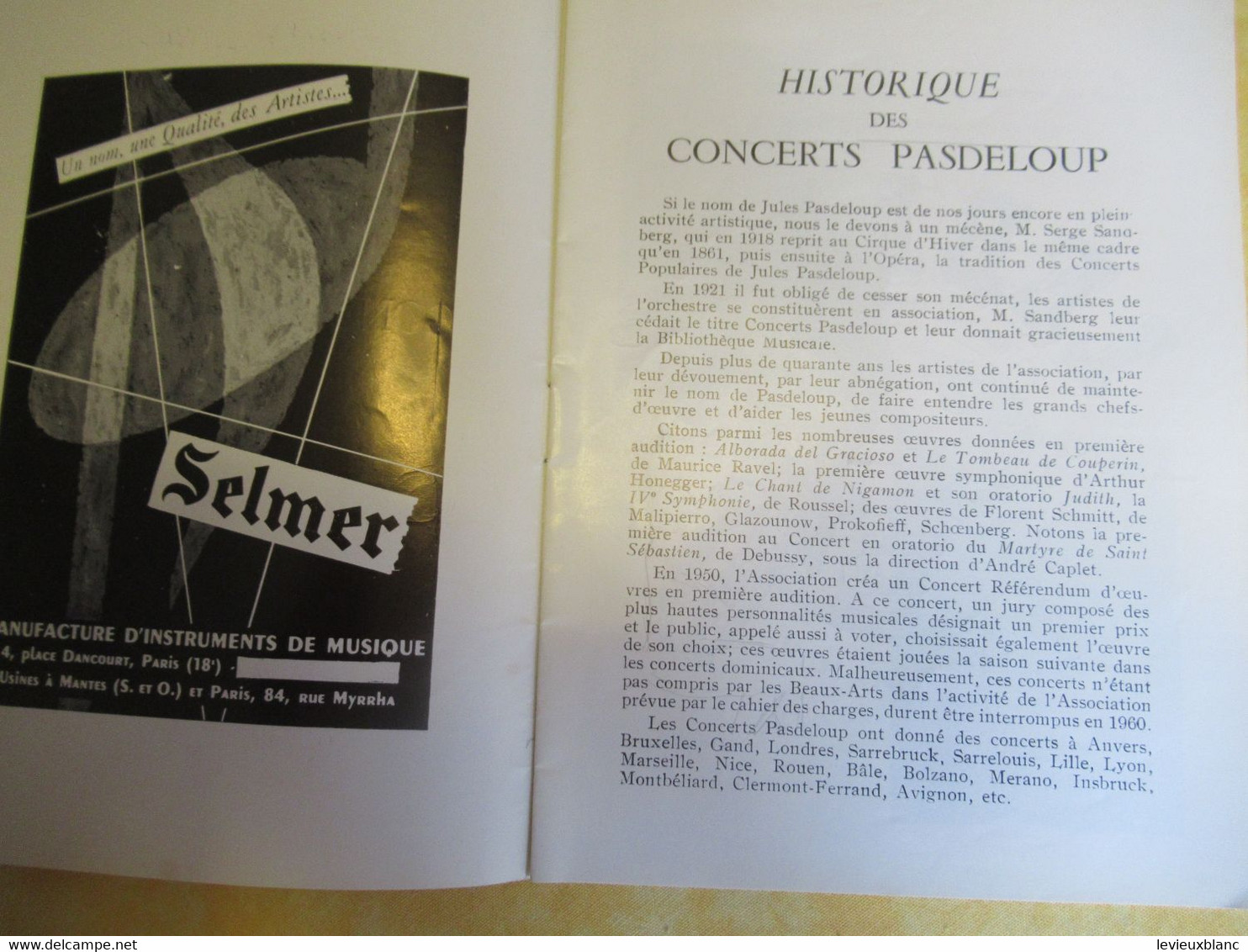 Programme Ancien/Musique/Théâtre Natio.du Palais De Chaillot/Assoc.des Concerts PASDELOUP/Julius KATCHEN/1964    PROG326 - Programma's