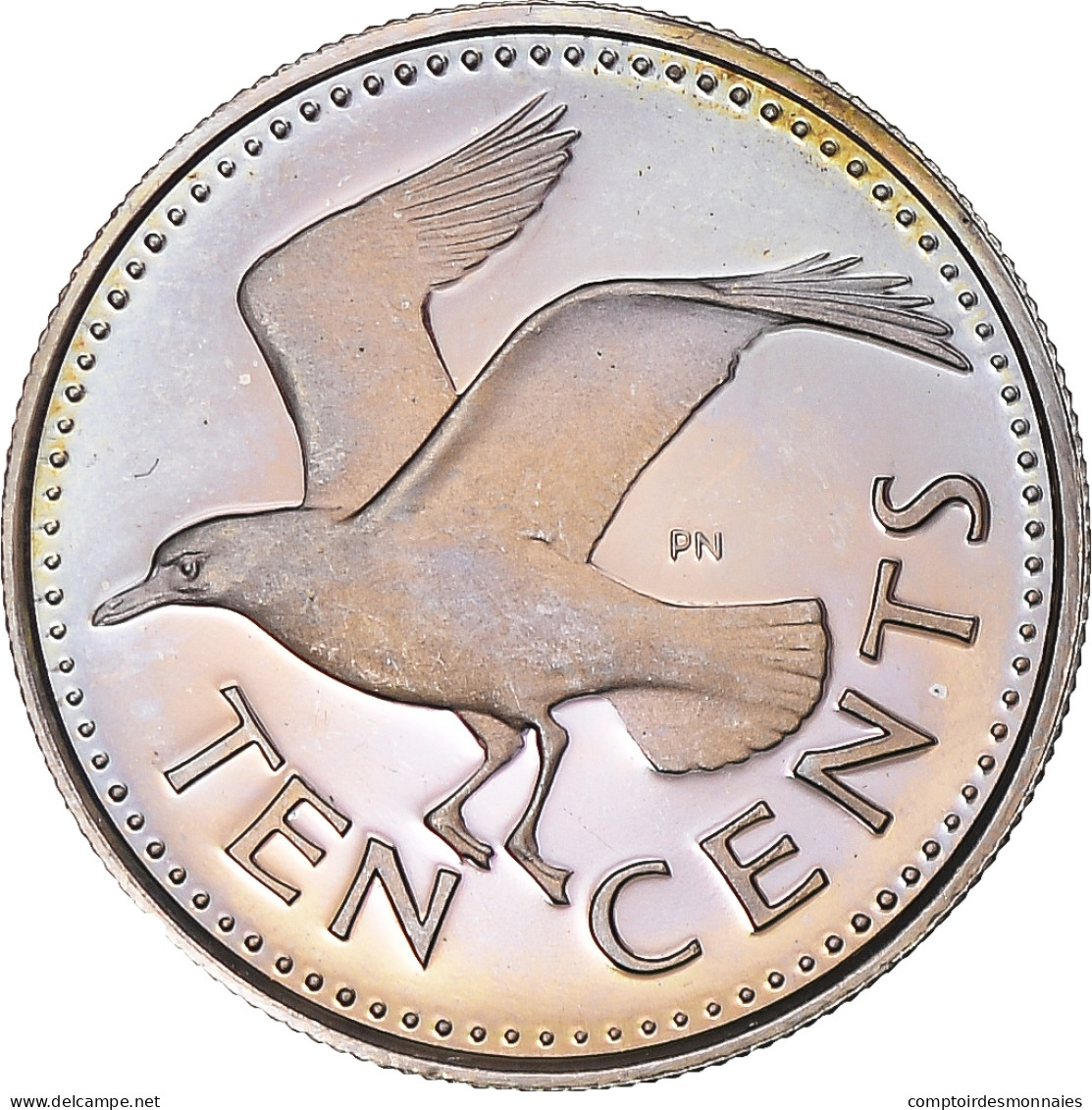 Monnaie, Barbade, 10 Cents, 1973, Franklin Mint, SPL+, Cupro-nickel, KM:12 - Barbados (Barbuda)