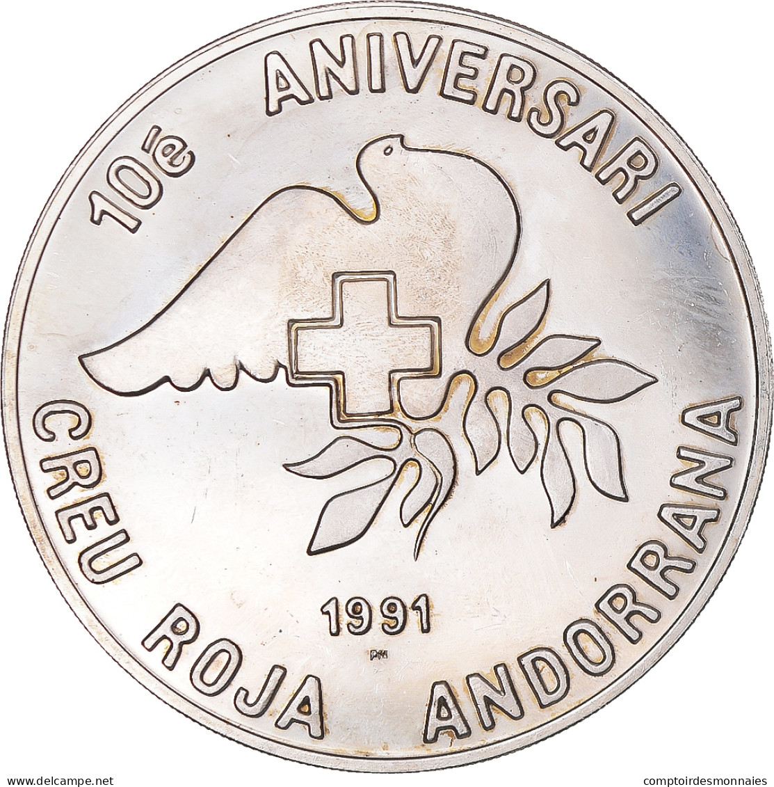 Monnaie, Andorre, 25 Diners, 1991, SUP, Argent, KM:65 - Andorra