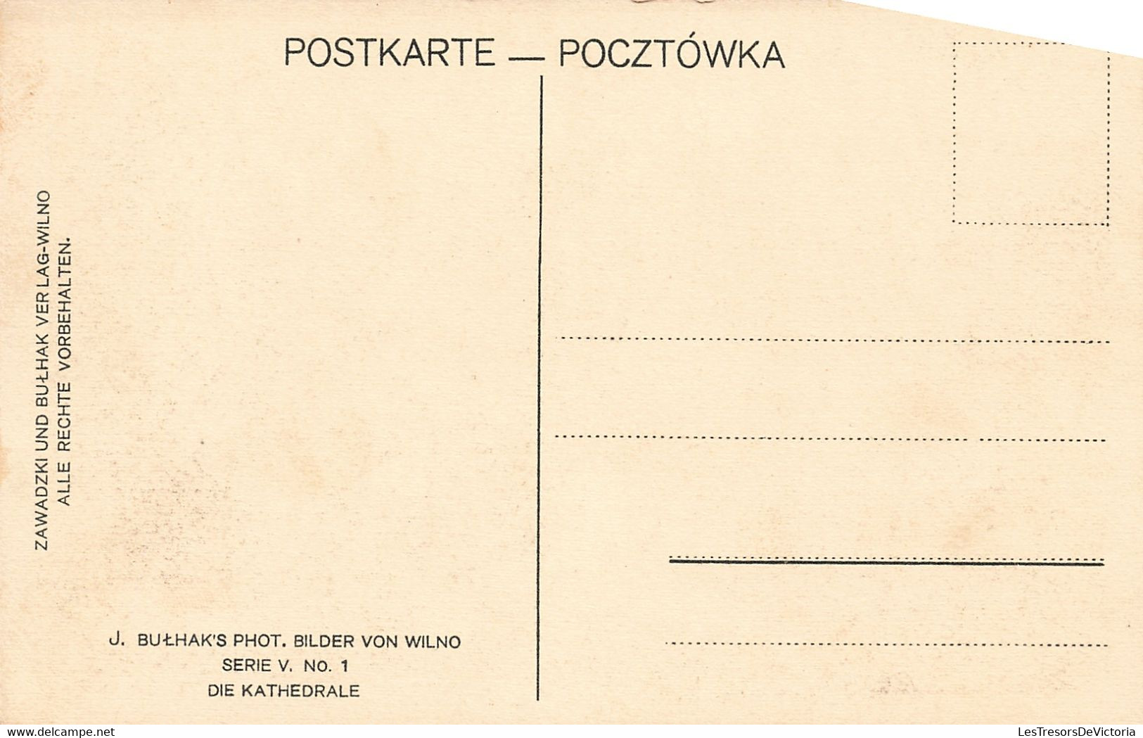 Lituanie - Wilno -  Katedra - Clocher - Edit. J. Bulhak - Panorama - Carte Postale Ancienne - Litouwen