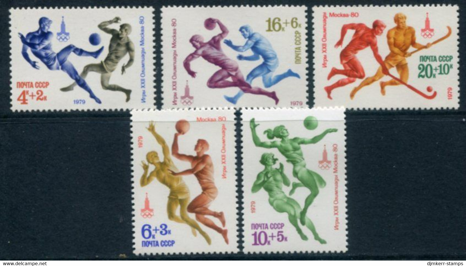 SOVIET UNION 1979 Olympic Games, Moscow 1980 : Ball Sports MNH / **.  Michel 4856-60 - Nuovi