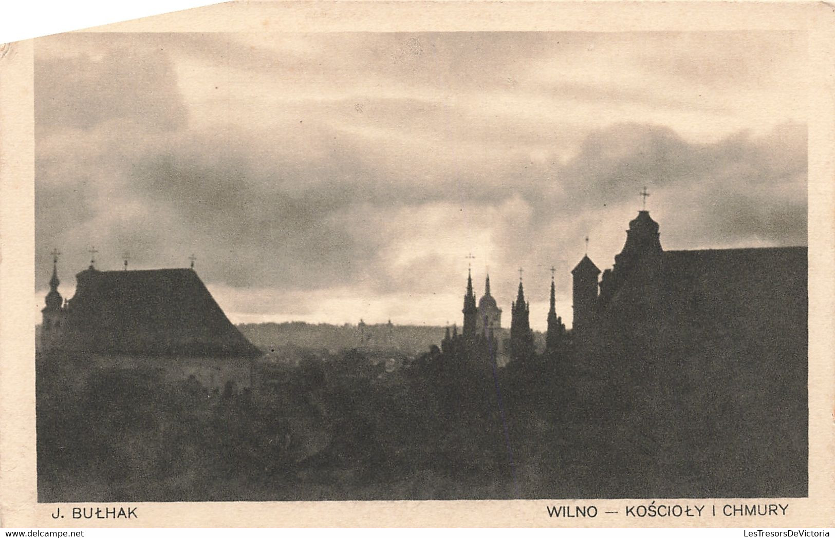 Lituanie - Wilno -  Koscioly I Chmury - Edit. J. Bulhak - Panorama - Carte Postale Ancienne - Lituanie